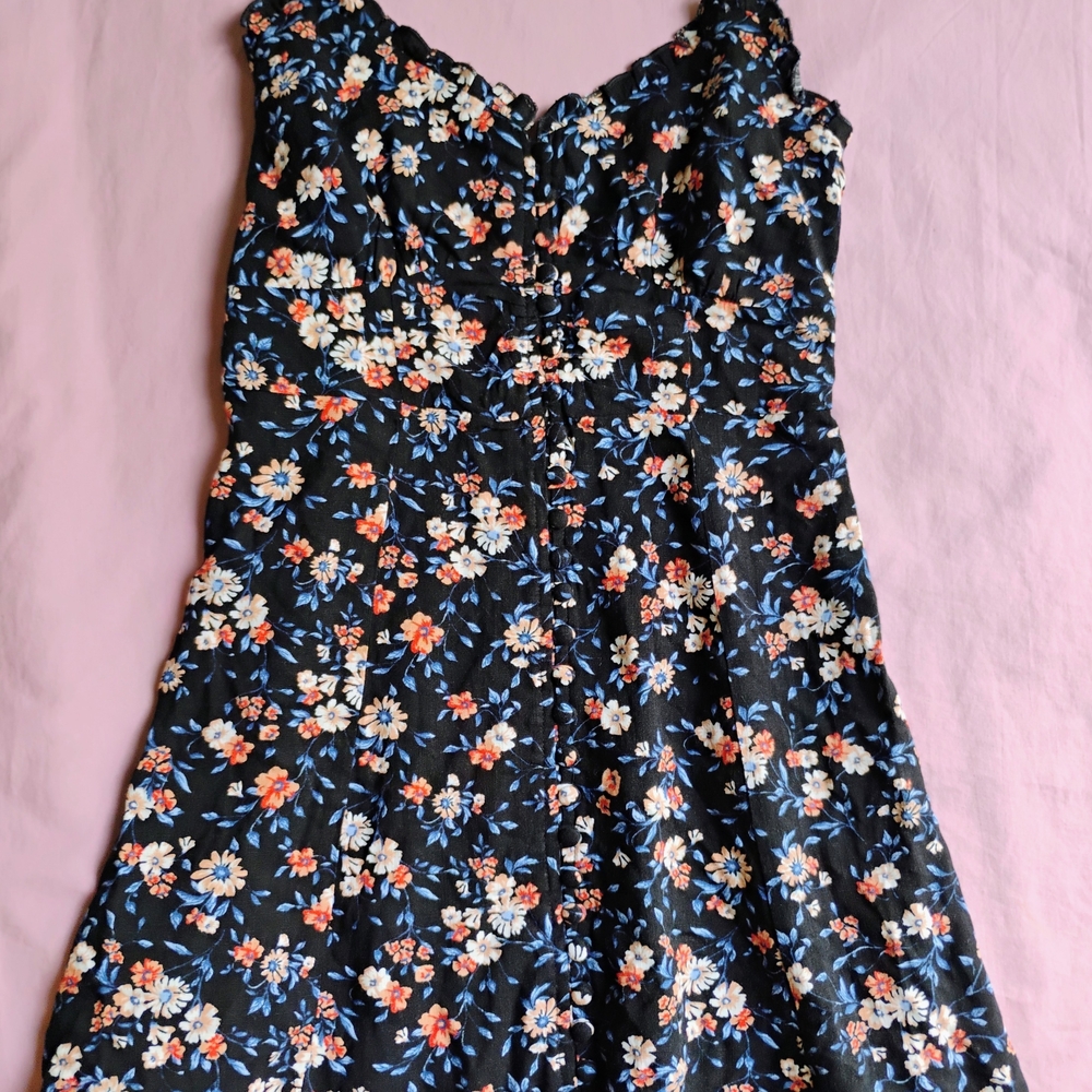 Floral Black Dress